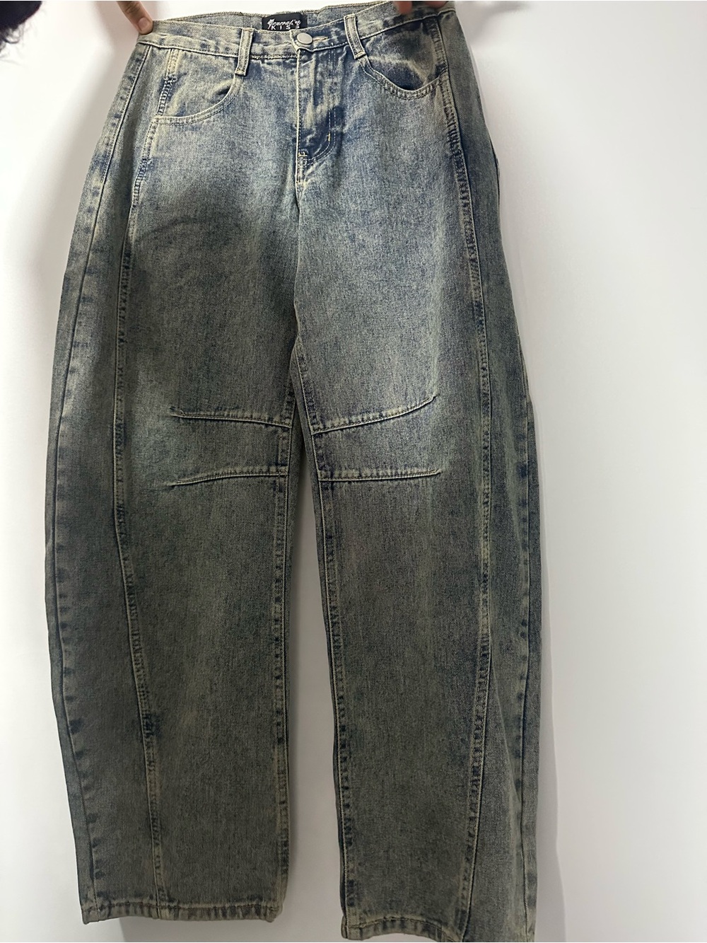 Dolls Kill Washed Gray Boyfriend Jeans